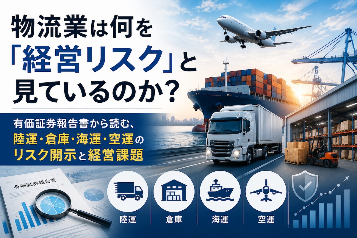 物流業は何を「経営リスク」と見ているのか？ 有価証券報告書から読む、陸運・倉庫・海運・空運のリスク開示と経営課題