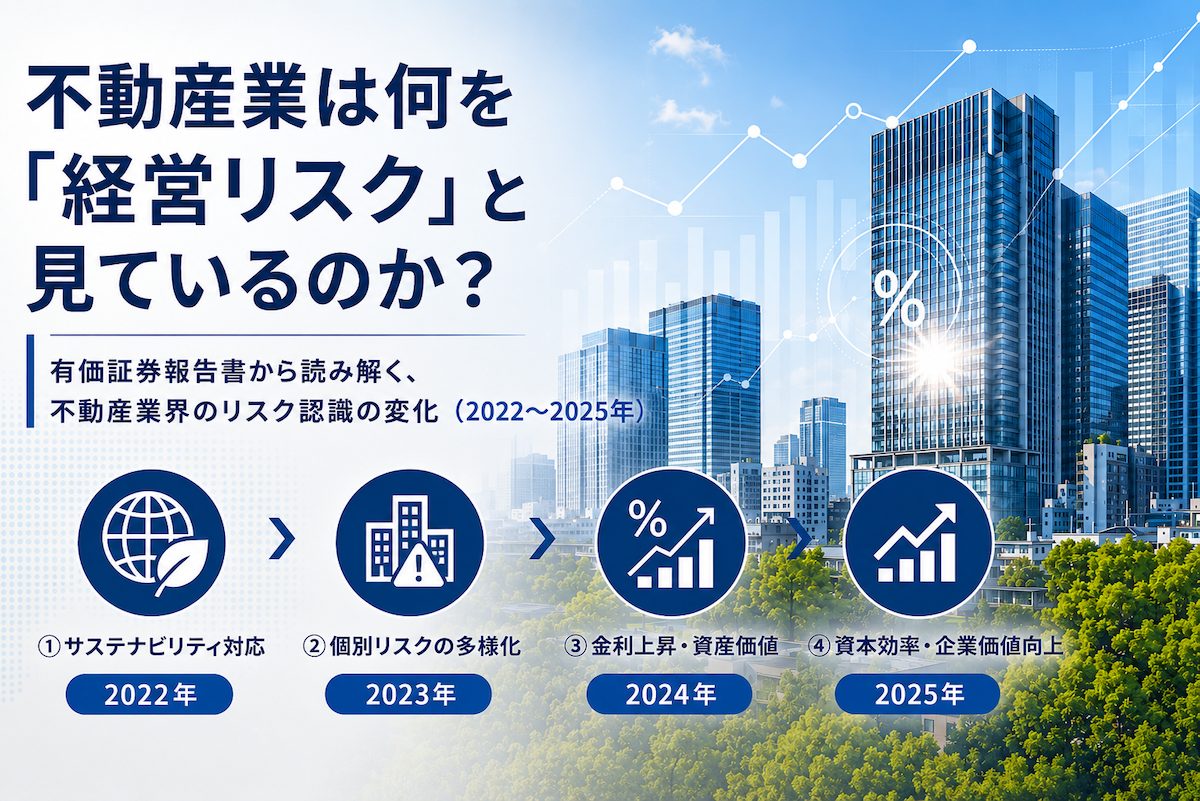 不動産業は何を「経営リスク」と見ているのか？ 有価証券報告書から読み解く、不動産業界のリスク認識の変化